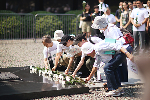 <b>多國青年南京紀念日本投降74周年</b>