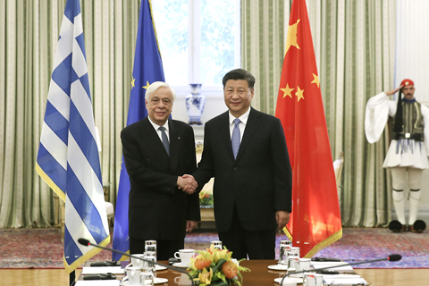 習近平同希臘總統會談 共同規劃未來發