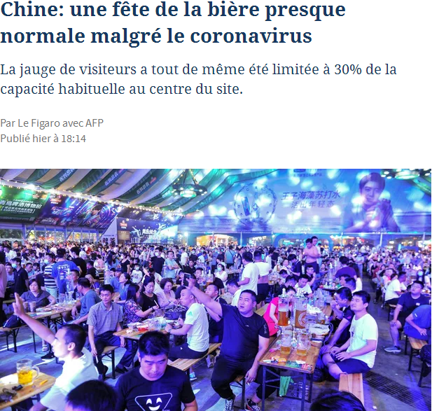 法媒:中国疫情得到控制 青岛国际啤酒节游客放心畅饮_fororder_青岛