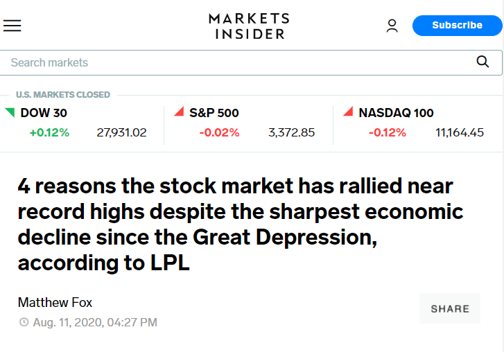 北美观察丨美国经济阴晴不定,股市为何逆势上涨?