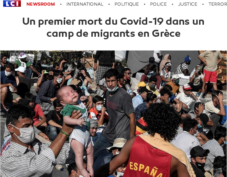 希腊难民营人满为患 已出现首例新冠肺炎死亡病例_fororder_难民