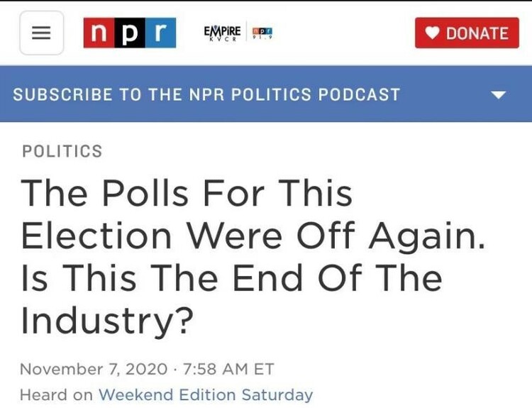 北美观察丨美国分化:不敢直面民意,大选民调再度翻车